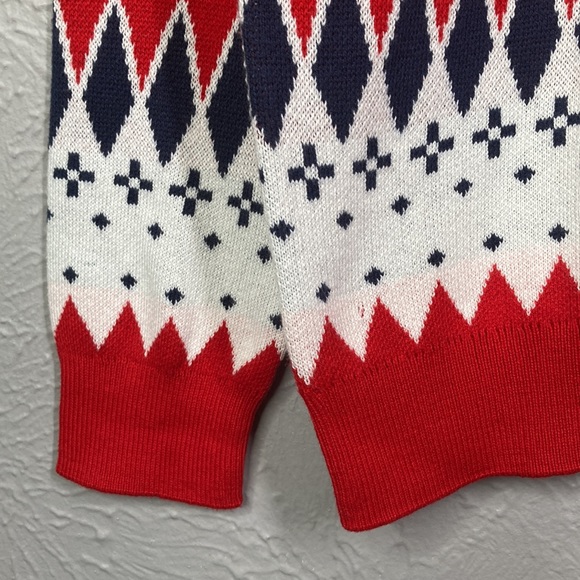 CHARTER CLUB Mens Red Patterned Crew Neck Cotton Blend Pullover Sweater … - Picture 3 of 9